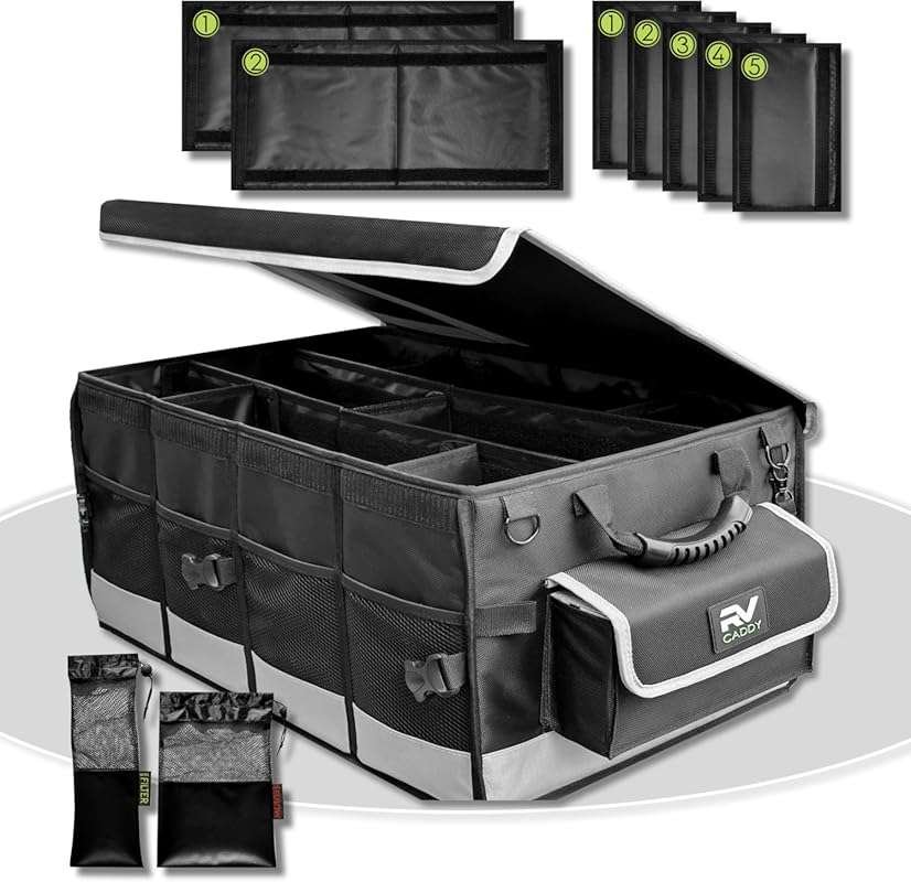 Collapsible Waterproof RV Caddy for Accessories, Strong and Durable St