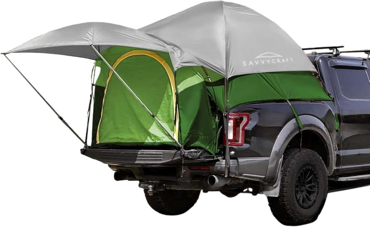 Savvycraft 2-Person Truck Bed Tent: Waterproof, Double Layer Pickup Ca