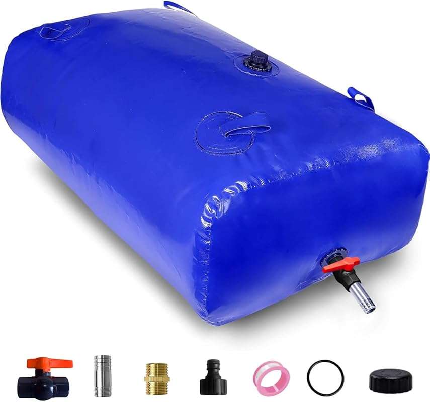 400 L/100 gal Water Bladder Storage Containers, Foldable Portable Wate