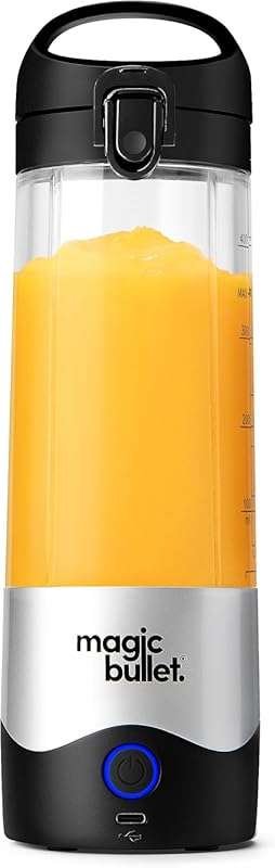 Magic Bullet Portable Blender for Smoothies, 16oz, Silver, BPA Free
