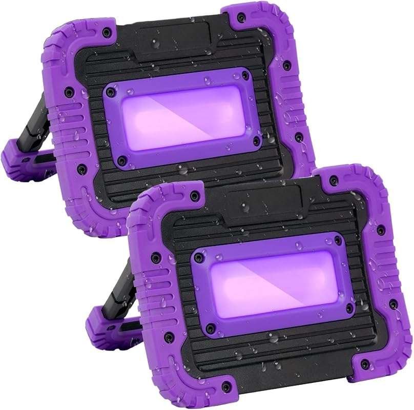 Rechargeable Cordless UV Blacklight, Battery Powered 395nm Flood Light
