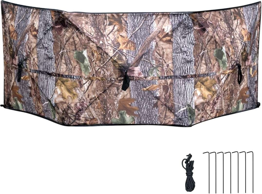 Hunting Blind 3-Panel Ground Blind with Carrying Bag Portable Hunting