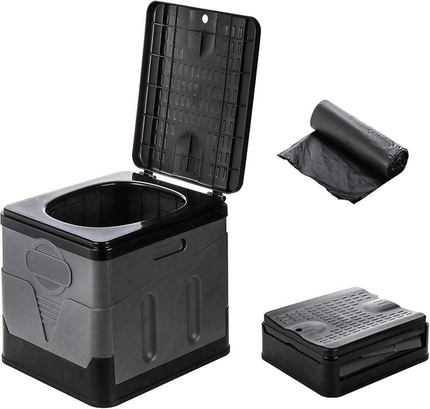 ZENFUN Foldable Portable Camping Toilet: Waterproof Luggable Loo for A