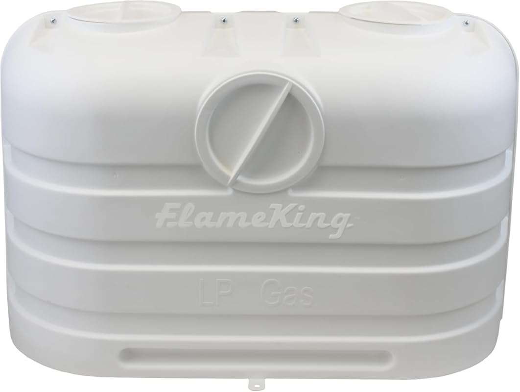 Flame King Dual 20LB Heavy Duty LP Propane Tank Cover for RVs, Travel 