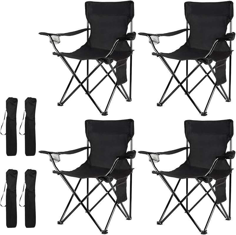 Damei century 4 Pack Folding Camping Chairs: Lightweight, Portable, In