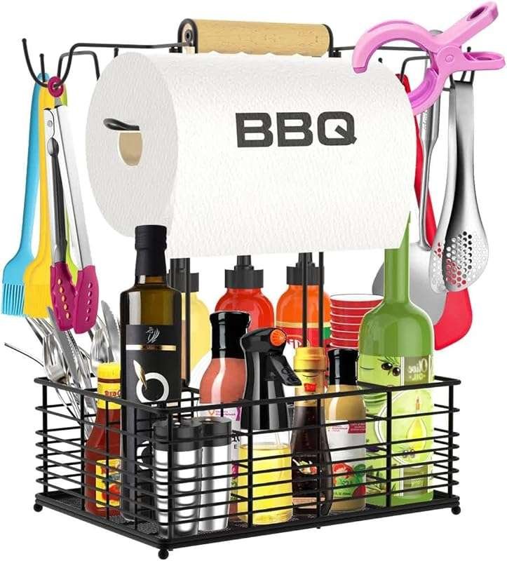BBQ Grill Caddy for Outdoor Camping Essentials and Tailgate Accessorie