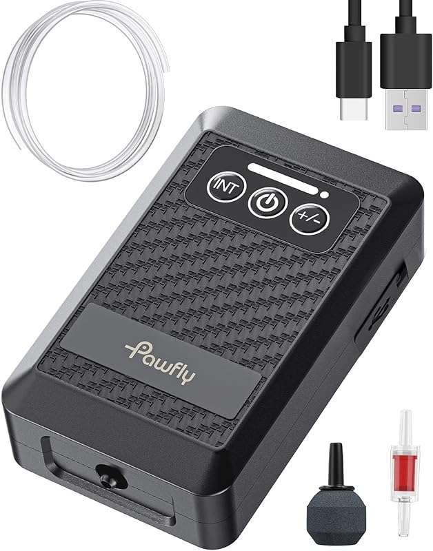 Pawfly Portable USB Rechargeable Lithium Battery Powered Fish Tank Air