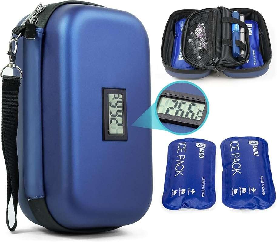 24h TSA Approved Insulin Cooler for Travel: Diabetic Medication Bag wi