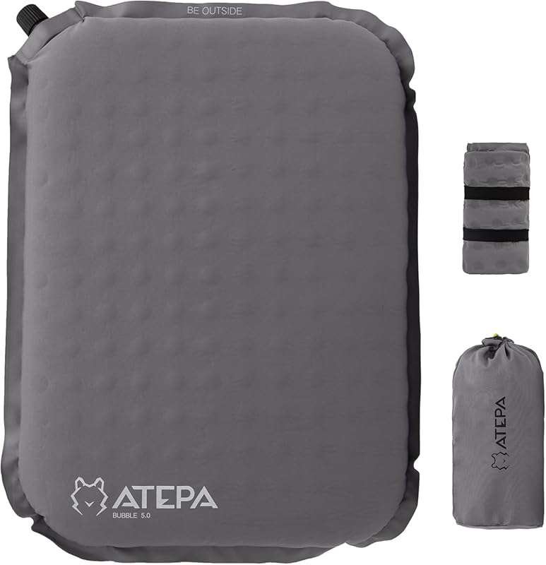 ATEPA Self-Inflating Inflatable Seat Cushion: Portable Foam Pad for St