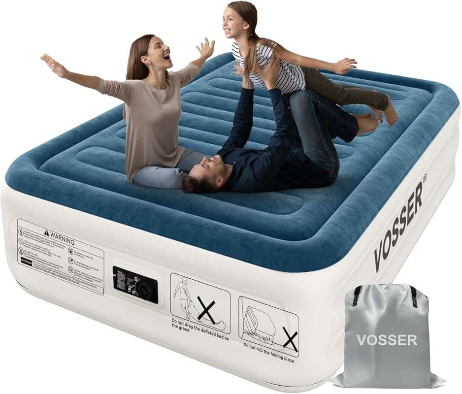 Queen Air Mattress with Built-in Pump, 18