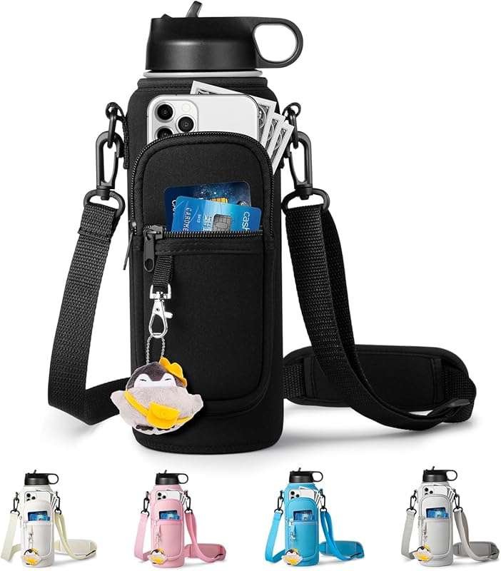 Hydroflask Carrier Sling Bag with Phone Pocket and Strap for 32oz-40oz