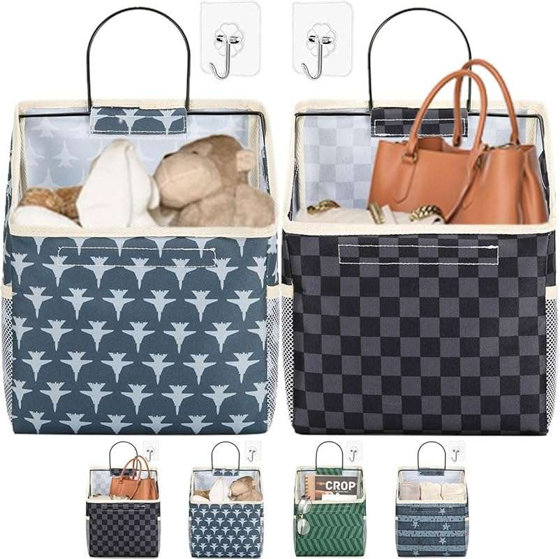 Canvas Wall Hanging Storage Organizer Bag with Pockets for RV Camper C