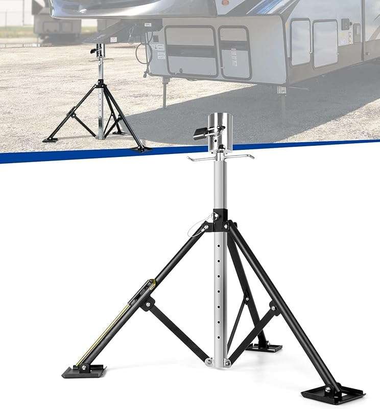 Heavy Duty Tripod Stabilizer for Trailers and 5th Wheels, Adjustable 3