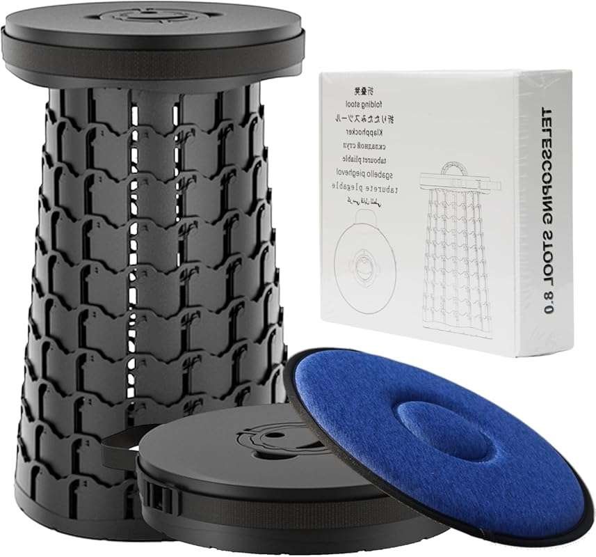 ALEVMOOM Upgraded Collapsible Stool with Cushion: 1000lbs Capacity Lig