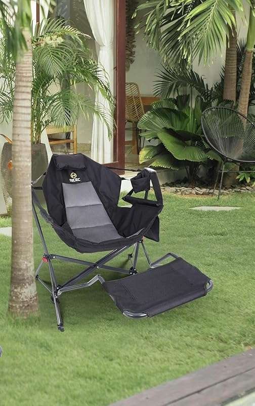 Nice C Hammock Camping Chair Rocker, High Back Swinging Chair with Sta