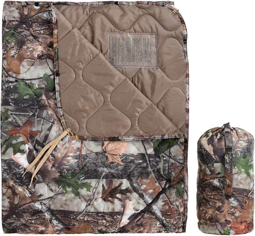 Woobie Blanket Thermal Insulated Military Poncho Liner, Water-Resistan