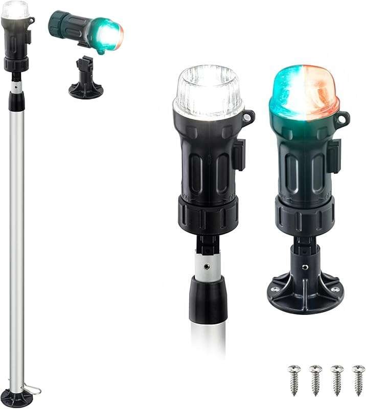 Battery Navigation Lights for Boats,Telescoping Boat Lights Bow and St