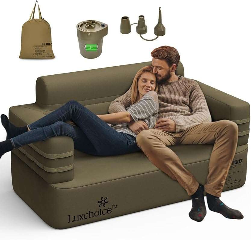 Durable Inflatable Sofa with Built-in Pump: Multifunctional, Waterproo