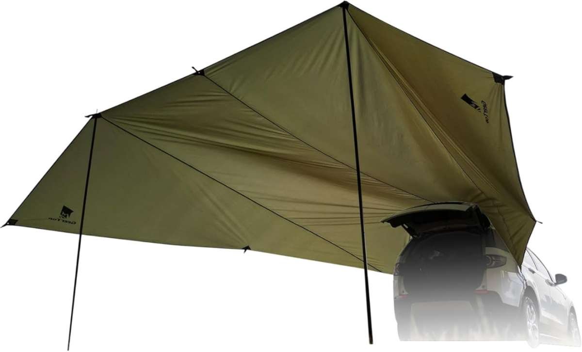 GEERTOP Large Waterproof Car Awning Tarp for Camping, Tailgate, SUV, V