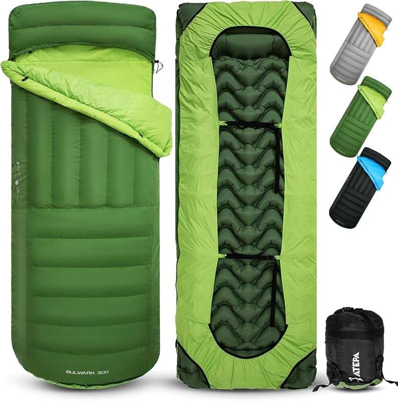ATEPA Down Sleeping Bag: Ultralight 35-65F 3-Season Compact Bags with