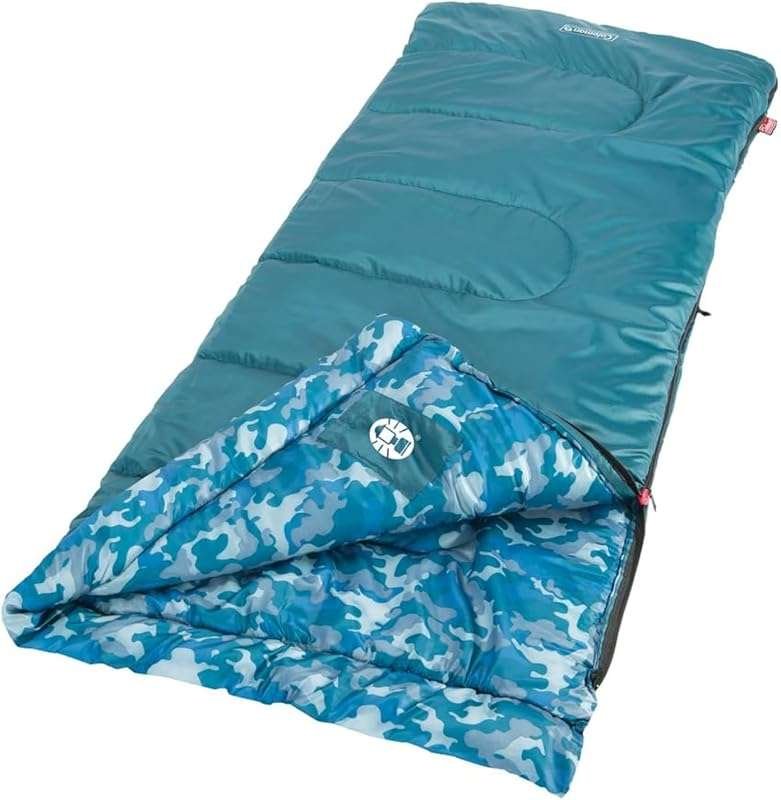 Coleman Kids 45°F Sleeping Bag: Lightweight & Warm Youth Sleep Sack fo