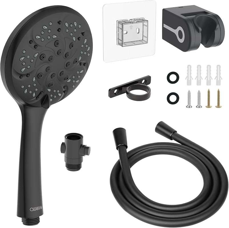 High Pressure 7-Mode RV Shower Head Replacement with Hose for Campers