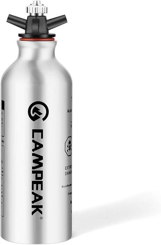 Outdoor Camping Liquid Fuel Bottle 0.5L with Safety Valve for Backpack