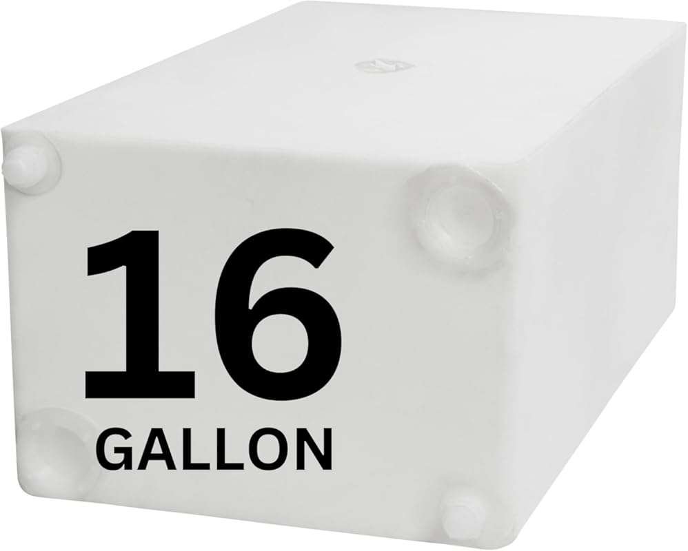 16 Gallon RV Fresh Water Tank: Cube Shape Potable Storage for Campers,