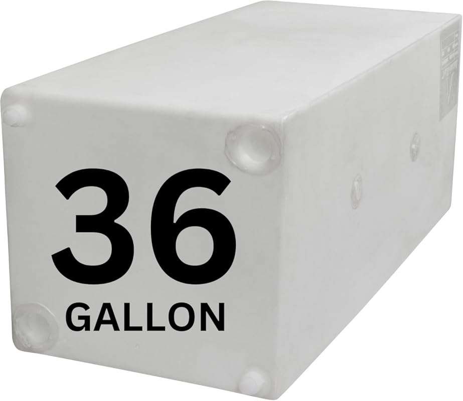 36 Gallon RV Fresh Water Tank - Portable Cube Shape for Campers and Mo