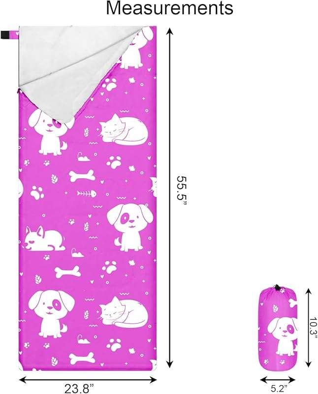 Ultralight 3-Season Kids Sleeping Bag: Compact & Warm for Camping, Sle