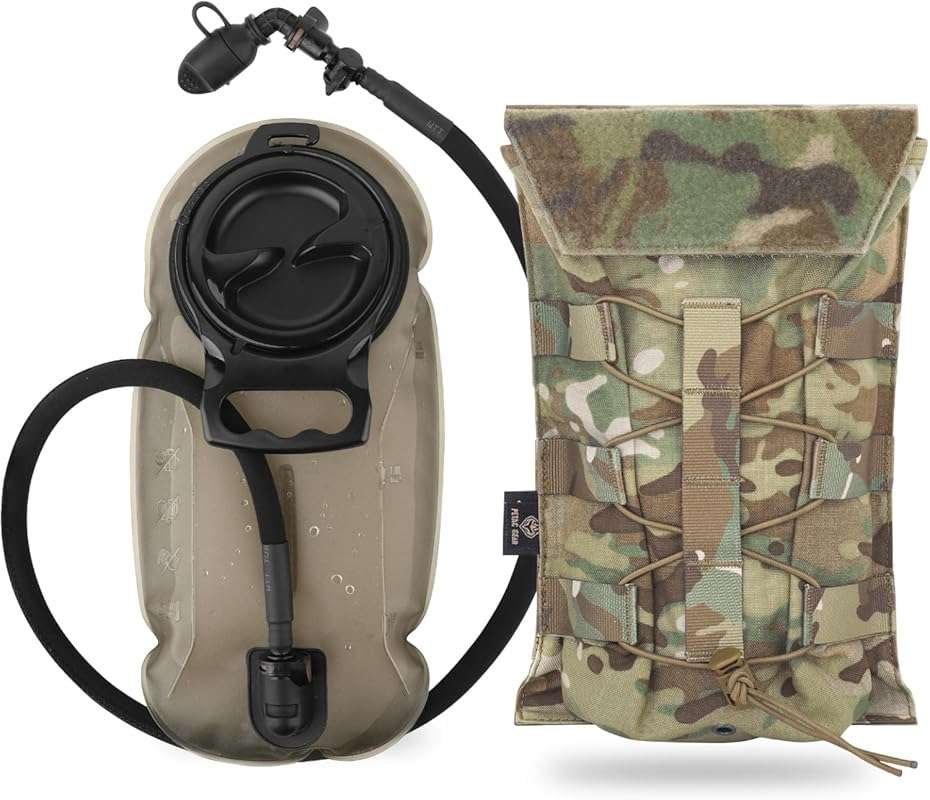 PETAC GEAR 1.5L/3L Tactical Hydration Pack, MOLLE Carrier Pouch Daypac