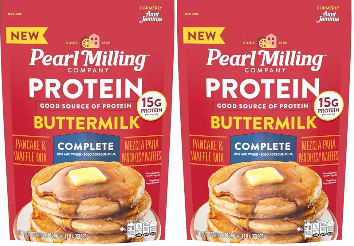 Pearl Milling Company Protein Pancake Mix, 20oz Pouch, Pack of 2