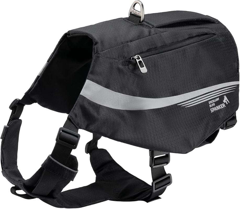 EXCELLENT ELITE SPANKER Reflective Y-Shaped Dog Backpack for Hiking Ca