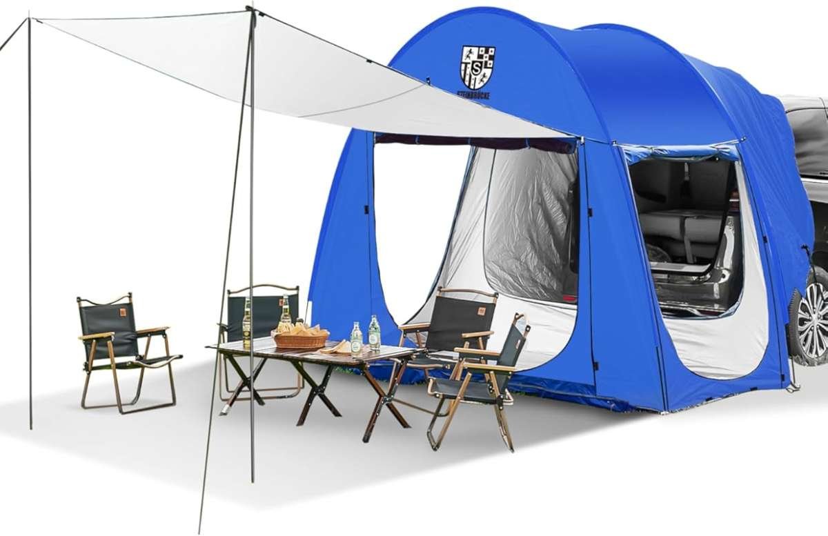 Universal 4-Person SUV Camping Tent with Spacious Awning, 4000mm Water