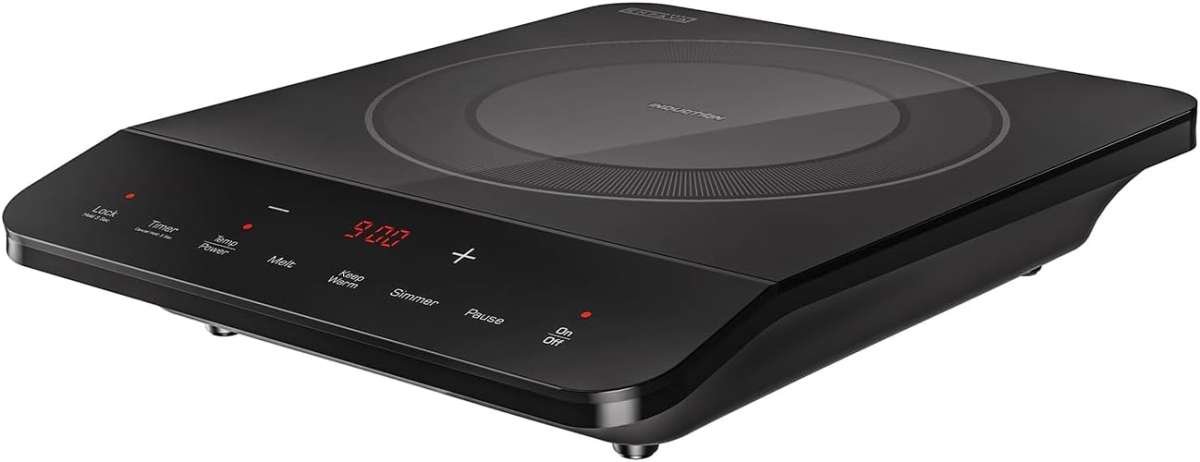 Empava Portable Single Burner Induction Cooktop with Shatter-proof Gla