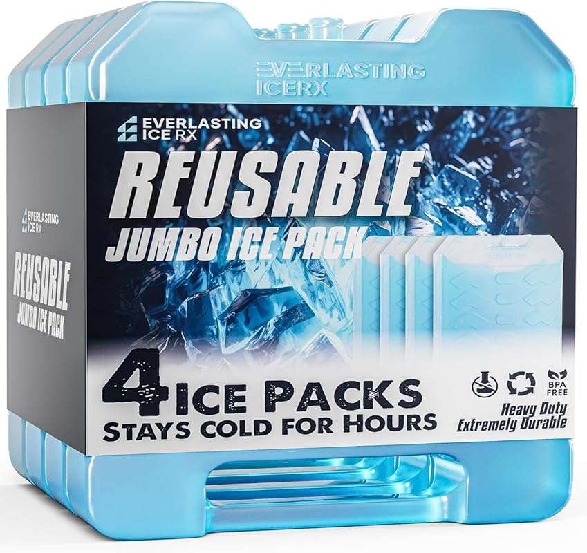 Everlasting Ice RX Large Reusable Cooler Ice Packs with Handle for Ext