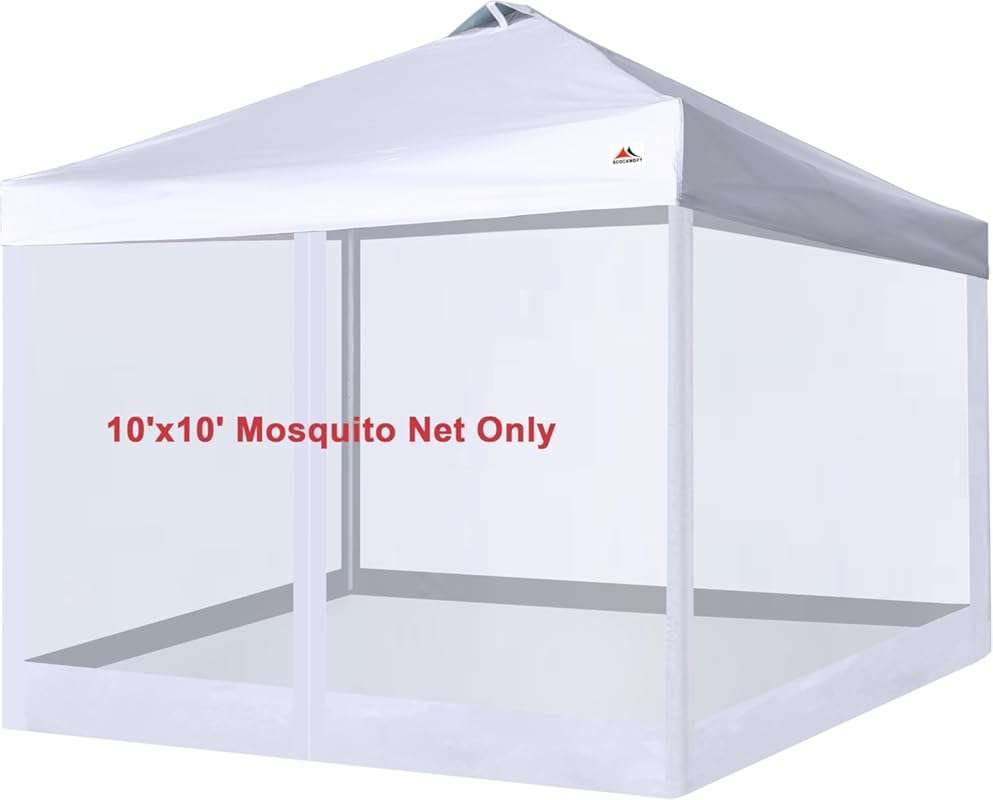 SCOCANOPY 10x10 Canopy Replacement Mesh Sidewall: White Gazebo Sunscre