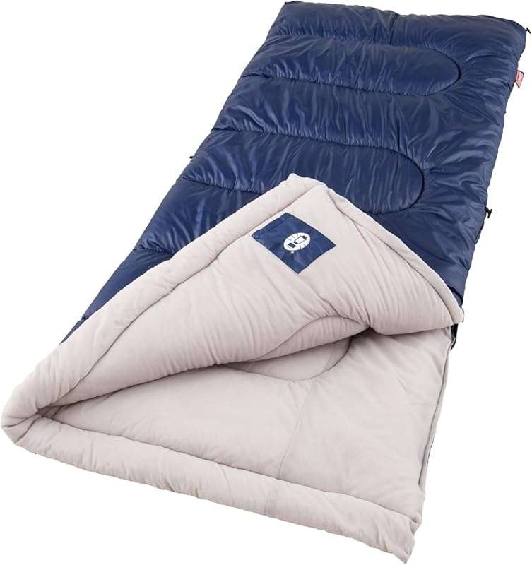 Coleman Brazos Adult Cool-Weather Sleeping Bag (20/30°F) with No-Snag 