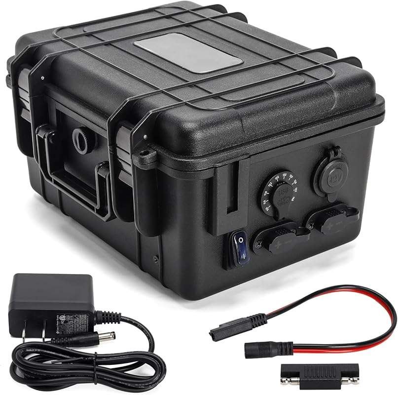 TXL Marine Waterproof Battery Box for Kayaks with Fast Charging Power 