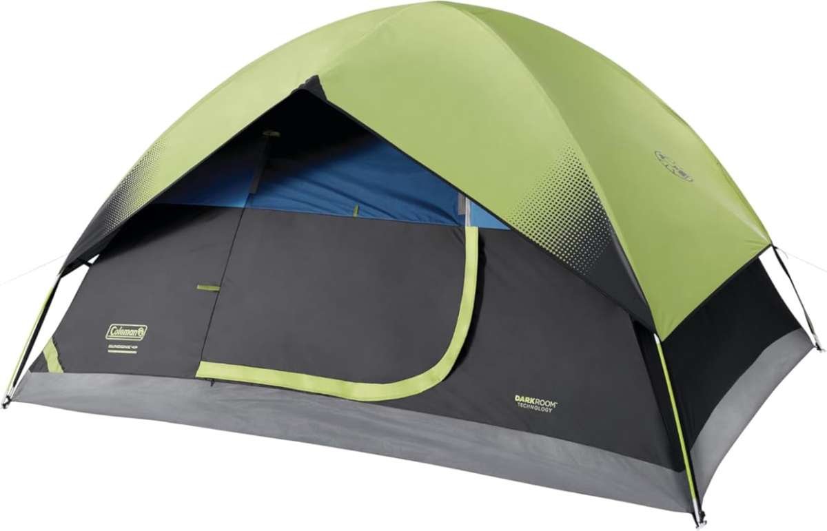 Coleman Sundome Dark Room 4/6 Person Tent, Weatherproof with Rainfly,