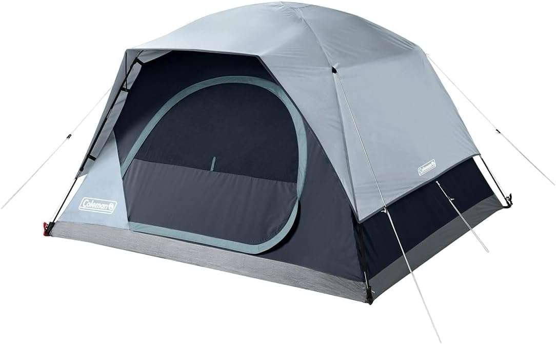 Coleman Skydome 4-Person Tent: LED Lights, 5-Minute Setup, Weatherproo