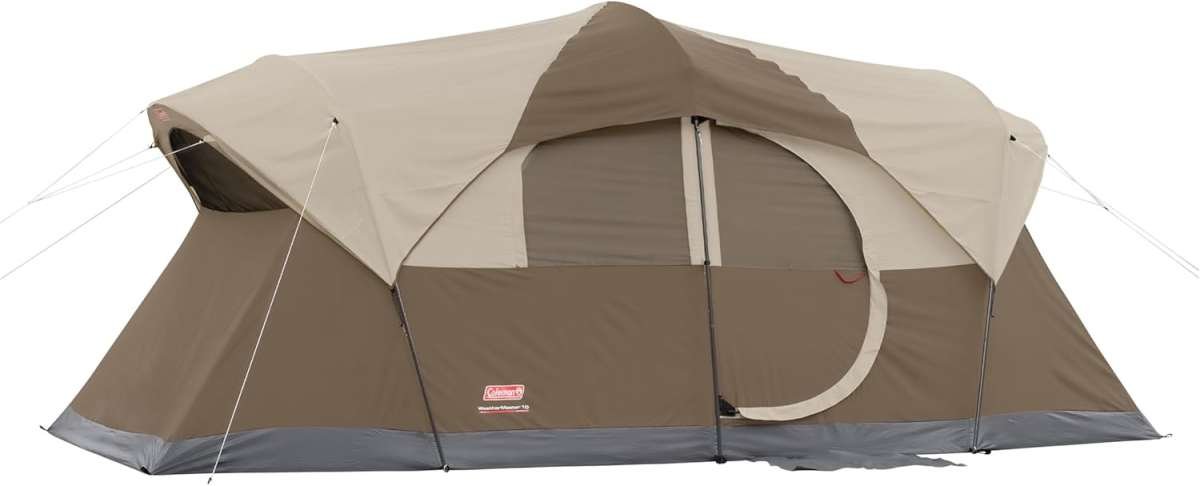 Coleman WeatherMaster 10-Person Family Camping Tent with Rainfly and R