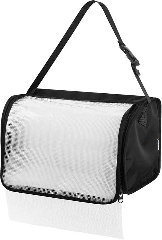 Hanging Kitchen Paper Towel Holder Dispenser with Transparent Cover, W