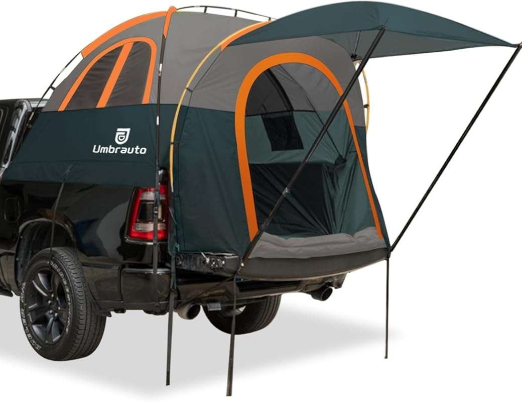 Umbrauto 5.5-5.8FT Waterproof Truck Bed Tent with Awning for 2 Person 