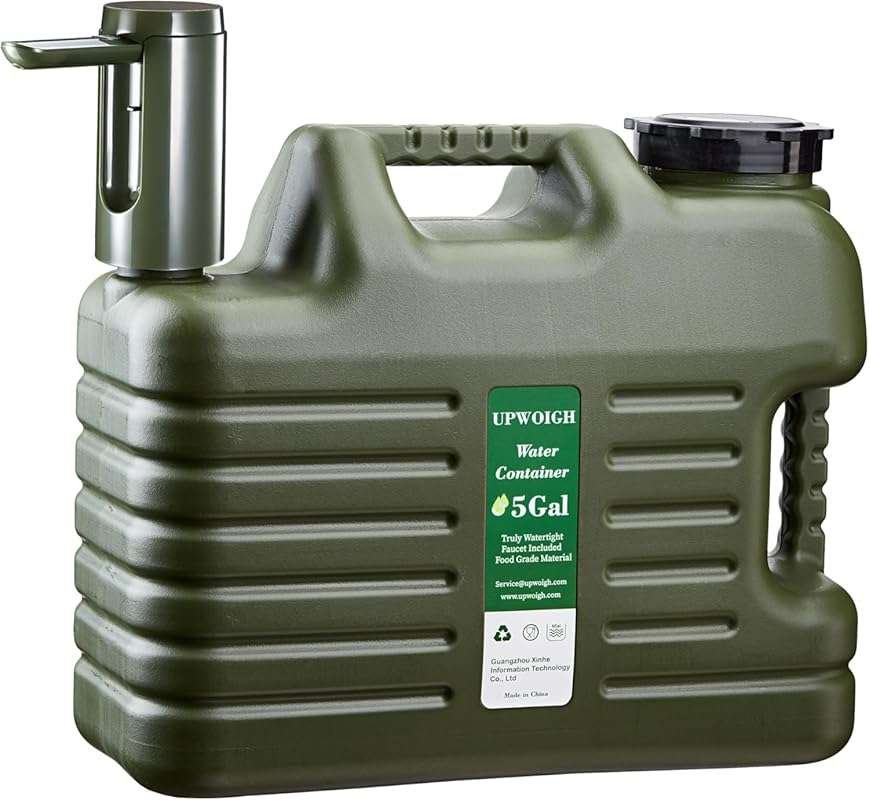Portable 5 Gallon Water Jug with Automatic Touch Pump & Spigot, Type-C