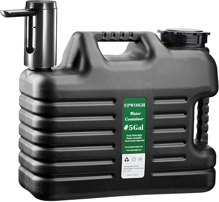 5 Gallon Portable Water Jug with Leak-Proof Touch Control Pump and Spi