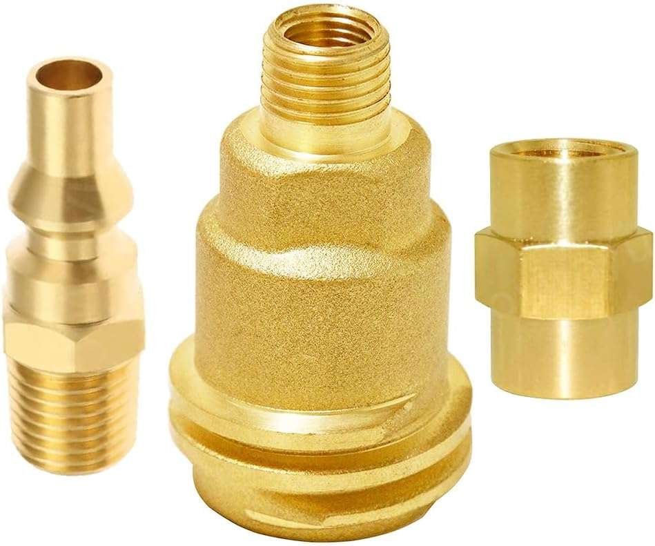 Joywayus Solid Brass QCC1 Propane Fitting Kit with 1/4" NPT Male, Fema