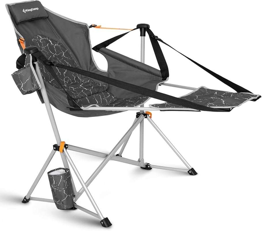 KingCamp Oversized Hammock Camping Chair with Footrest, 400lbs Heavy D