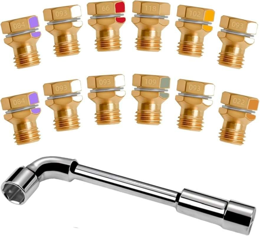 Natural Gas to Propane Conversion Kit with 12 Brass Orifice Nozzles fo