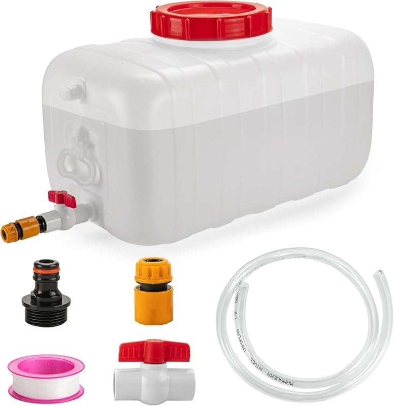13.2 Gallon Water Tank with Faucet, Water Storage Container for Campin